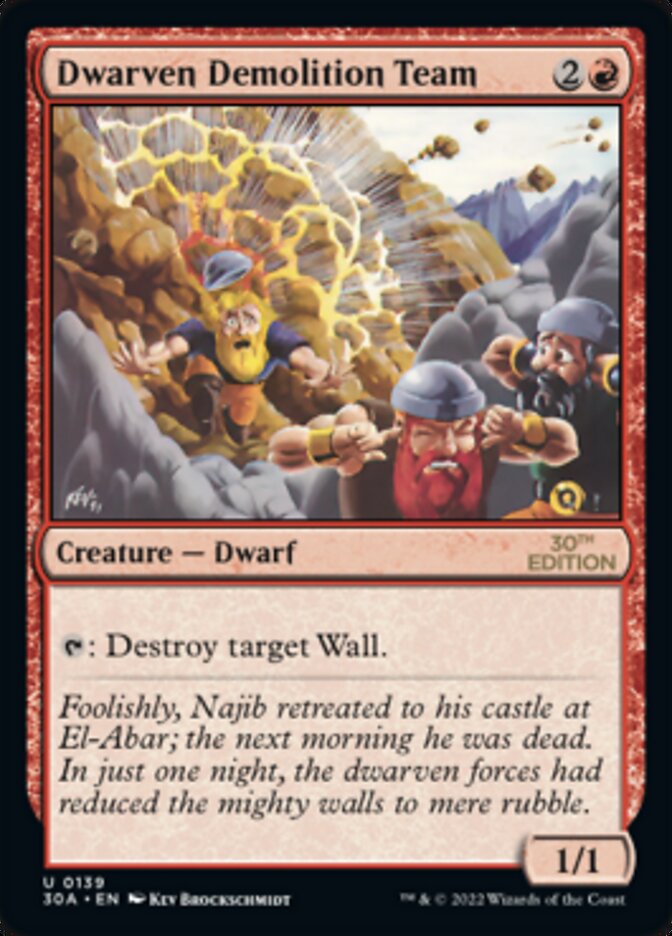 Dwarven Demolition Team [30th Anniversary Edition] MTG Single Magic: The Gathering | Red Claw Gaming