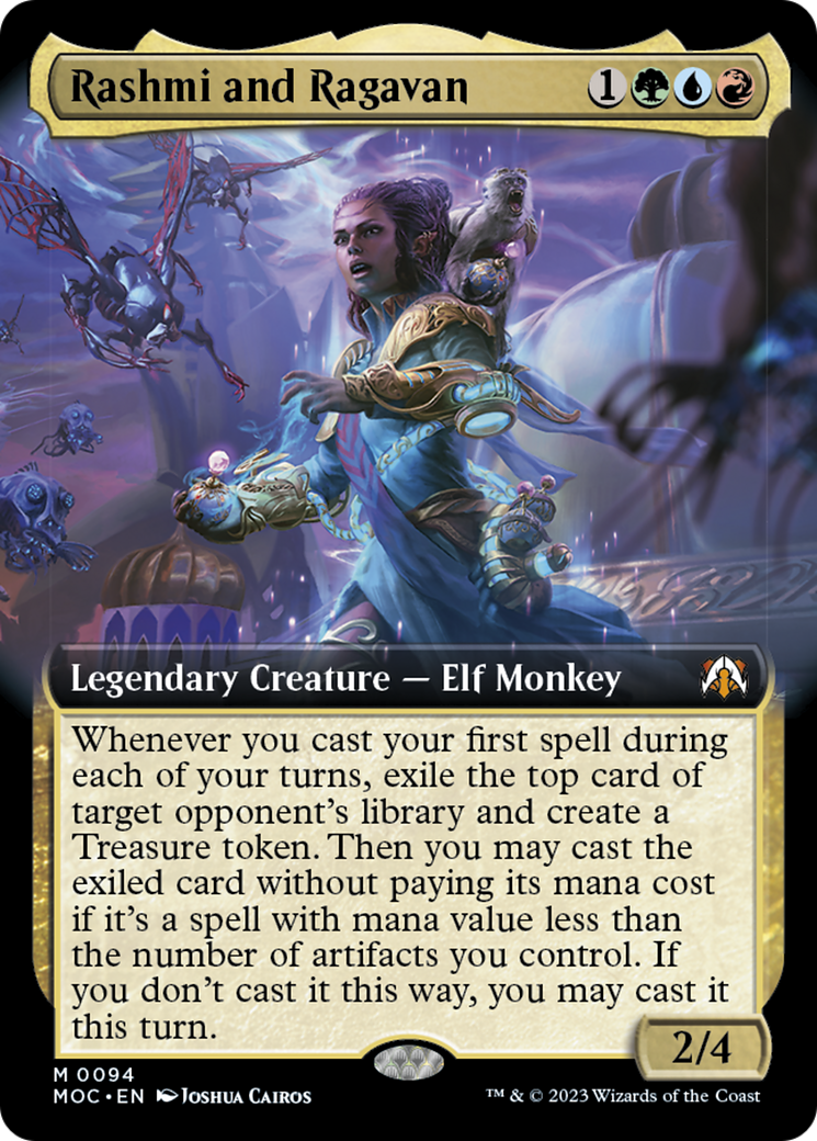Rashmi and Ragavan (Extended Art) [March of the Machine Commander] MTG Single Magic: The Gathering | Red Claw Gaming