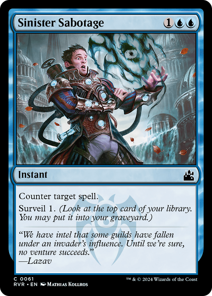 Sinister Sabotage [Ravnica Remastered] MTG Single Magic: The Gathering | Red Claw Gaming
