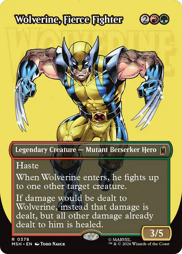 Wolverine, Fierce Fighter (Borderless) [Marvel Super Heroes] | Red Claw Gaming