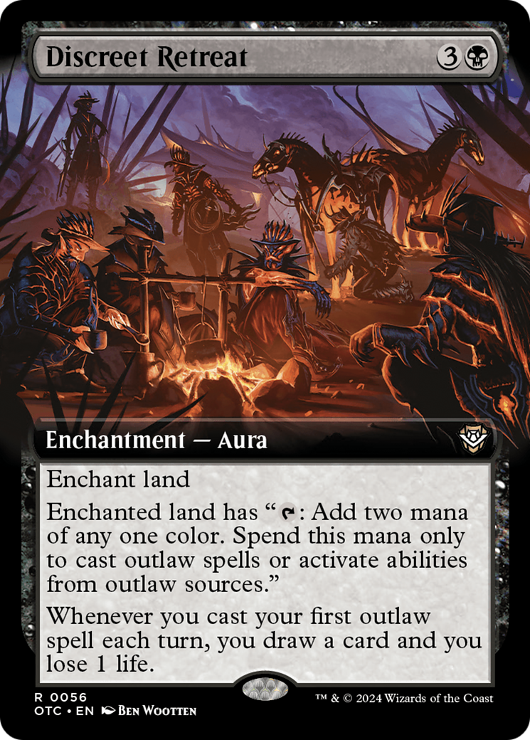 Discreet Retreat (Extended Art) [Outlaws of Thunder Junction Commander] MTG Single Magic: The Gathering | Red Claw Gaming