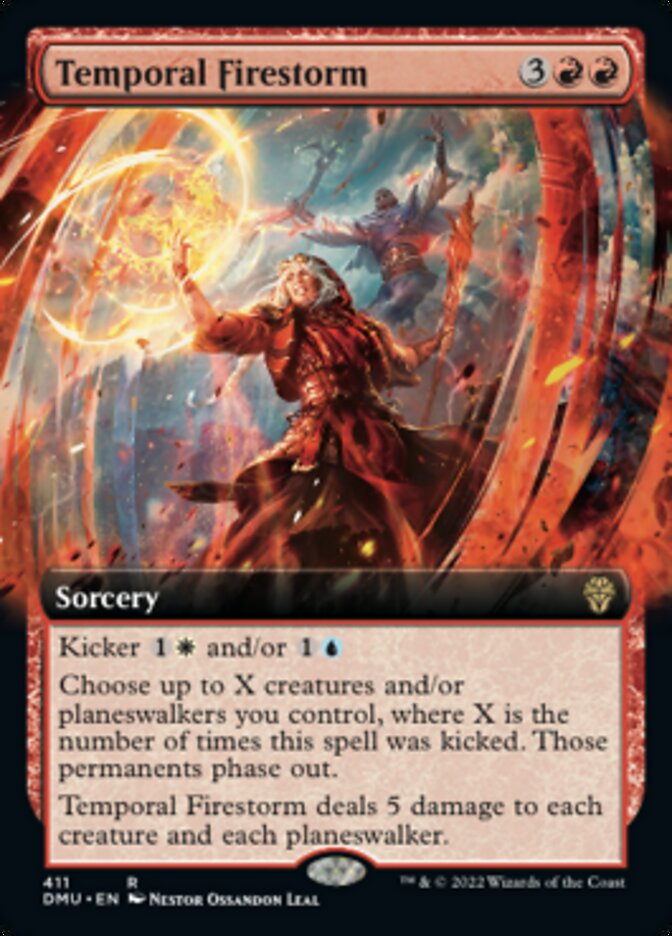 Temporal Firestorm (Extended Art) [Dominaria United] MTG Single Magic: The Gathering | Red Claw Gaming