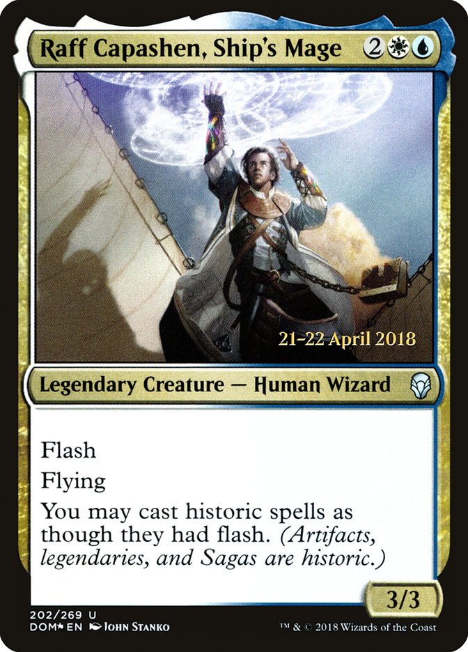 Raff Capashen, Ship's Mage [Dominaria Prerelease Promos] MTG Single Magic: The Gathering | Red Claw Gaming