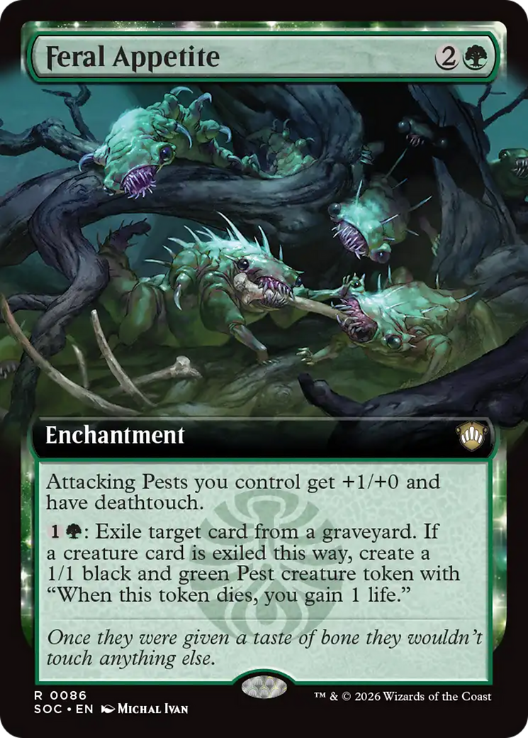 Feral Appetite (Extended Art) [Secrets of Strixhaven Commander] MTG Single Magic: The Gathering | Red Claw Gaming