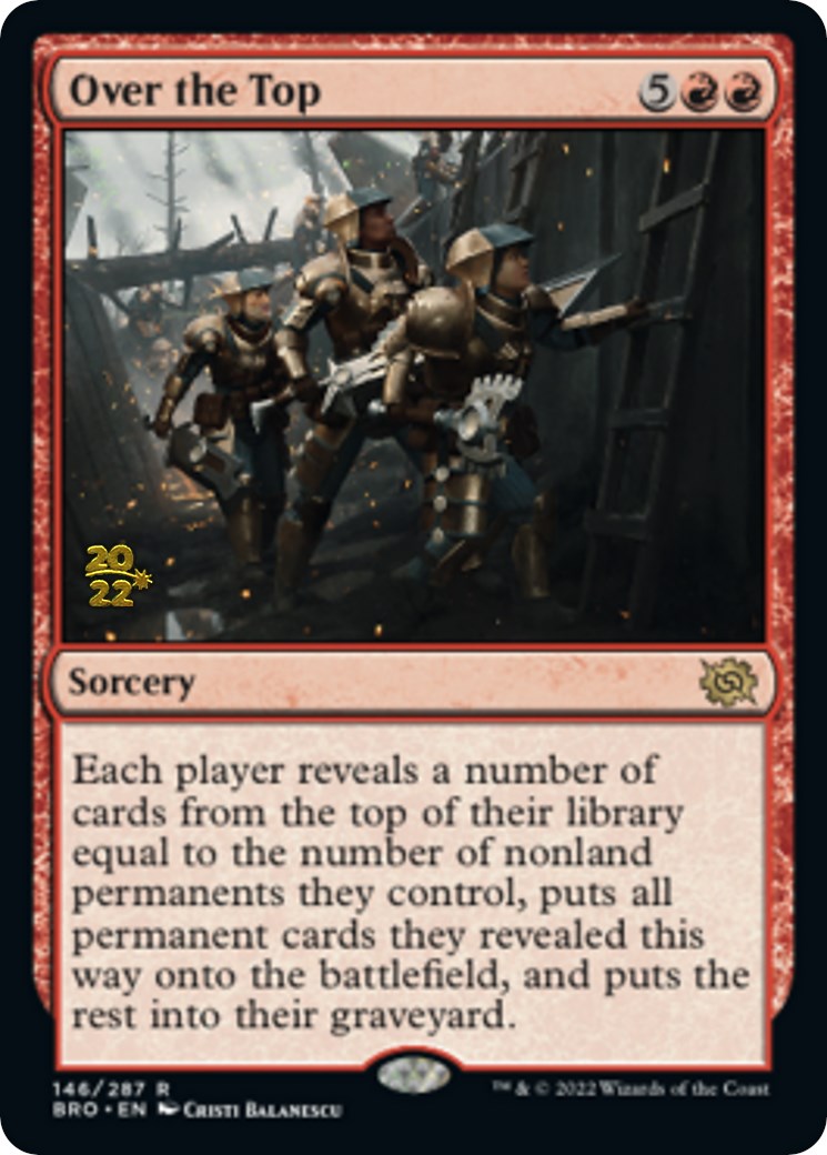 Over the Top [The Brothers' War Prerelease Promos] MTG Single Magic: The Gathering | Red Claw Gaming