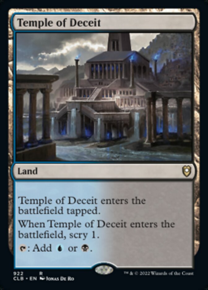 Temple of Deceit [Commander Legends: Battle for Baldur's Gate] MTG Single Magic: The Gathering | Red Claw Gaming