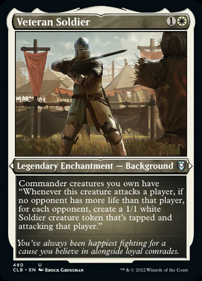 Veteran Soldier (Foil Etched) [Commander Legends: Battle for Baldur's Gate] MTG Single Magic: The Gathering | Red Claw Gaming