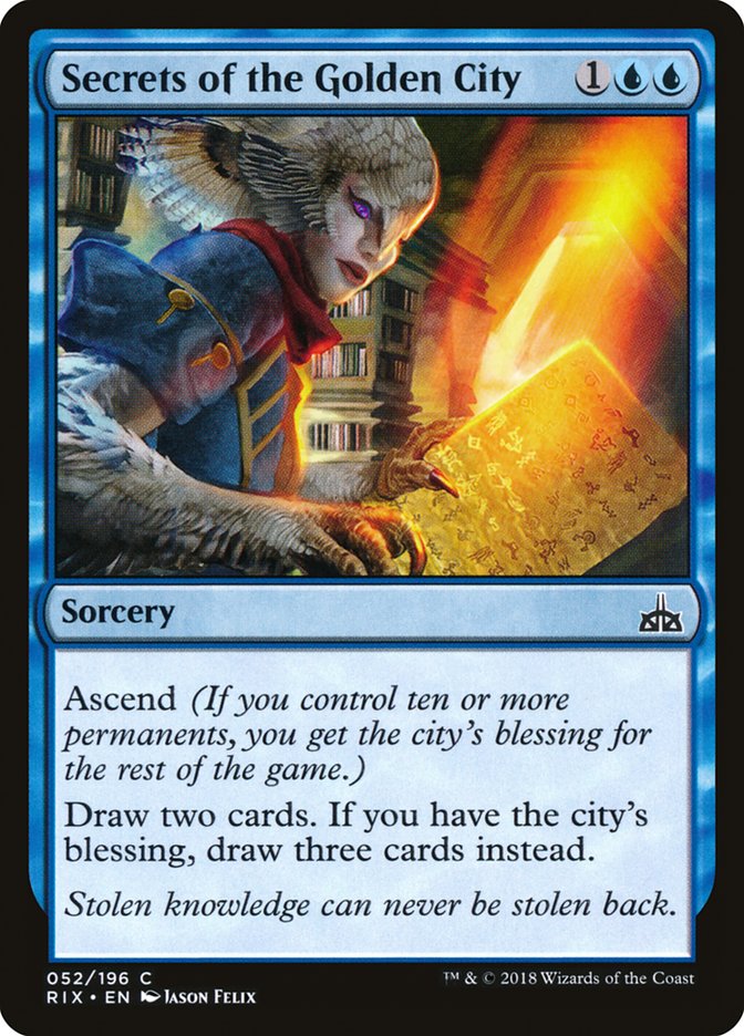 Secrets of the Golden City [Rivals of Ixalan] MTG Single Magic: The Gathering | Red Claw Gaming