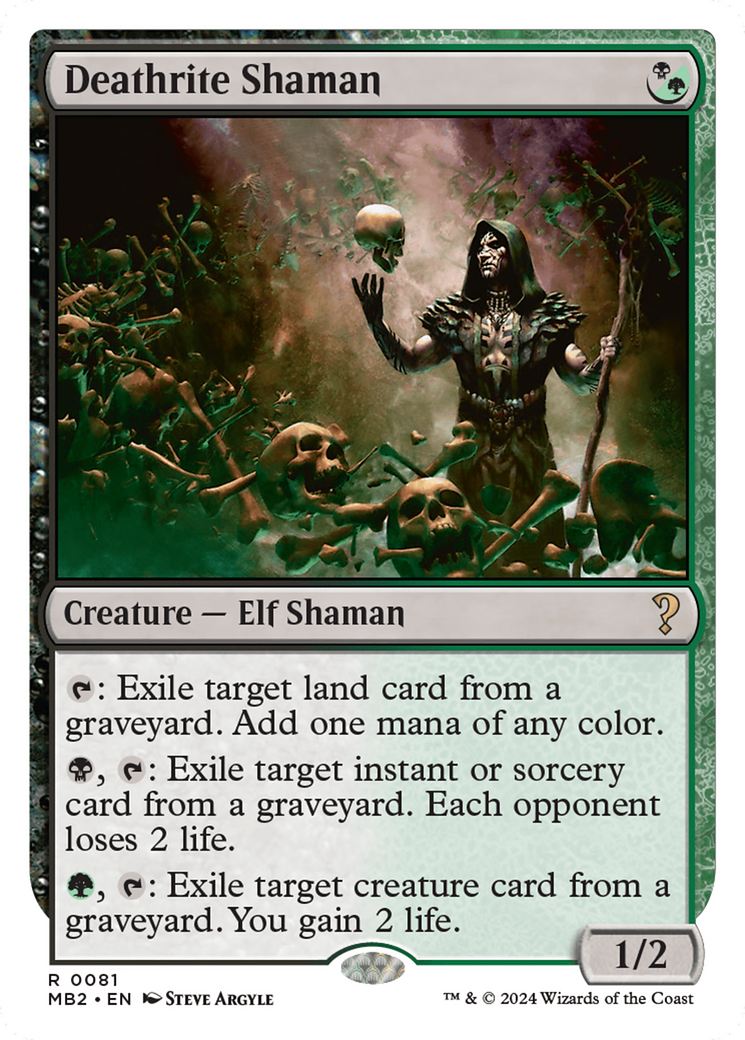 Deathrite Shaman (White Border) [Mystery Booster 2] MTG Single Magic: The Gathering | Red Claw Gaming