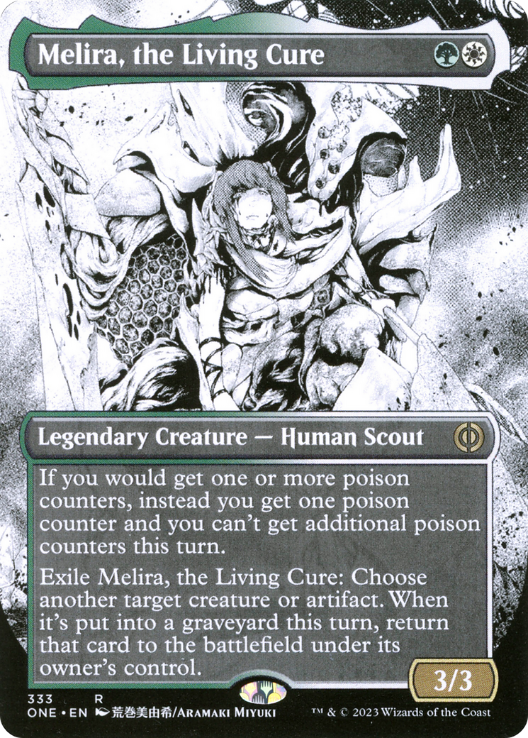 Melira, the Living Cure (Borderless Manga) [Phyrexia: All Will Be One] MTG Single Magic: The Gathering | Red Claw Gaming