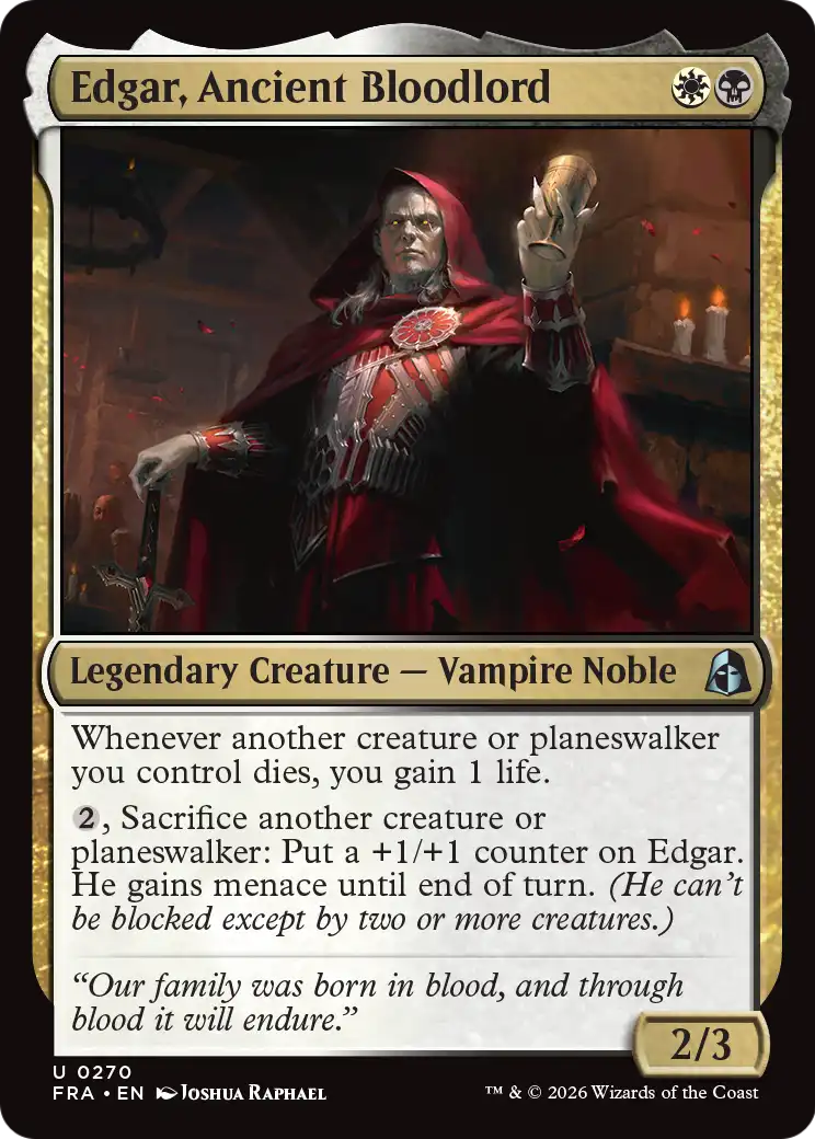 Edgar, Ancient Bloodlord [Reality Fracture] | Red Claw Gaming