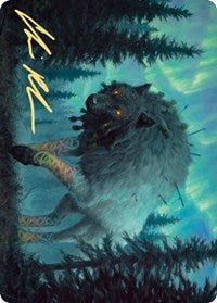 Sarulf, Realm Eater Art Card (Gold-Stamped Signature) [Kaldheim Art Series] MTG Single Magic: The Gathering | Red Claw Gaming