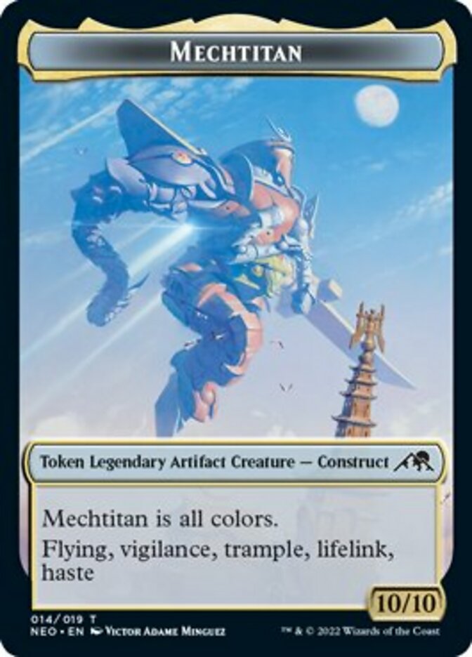 Spirit (002) // Mechtitan Double-Sided Token [Kamigawa: Neon Dynasty Tokens] MTG Single Magic: The Gathering | Red Claw Gaming
