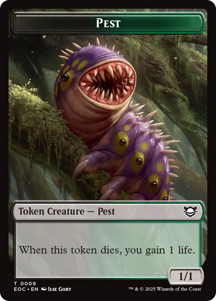 Copy // Pest Double-Sided Token [Edge of Eternities Commander Tokens] MTG Single Magic: The Gathering | Red Claw Gaming