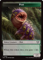 Copy // Pest Double-Sided Token [Edge of Eternities Commander Tokens] MTG Single Magic: The Gathering | Red Claw Gaming