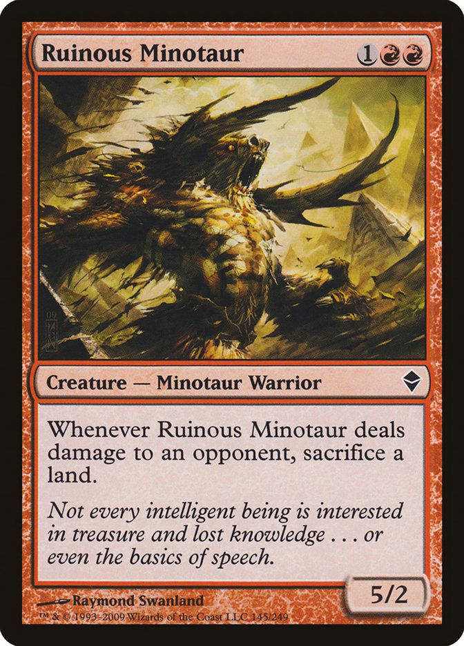 Ruinous Minotaur [Zendikar] MTG Single Magic: The Gathering | Red Claw Gaming