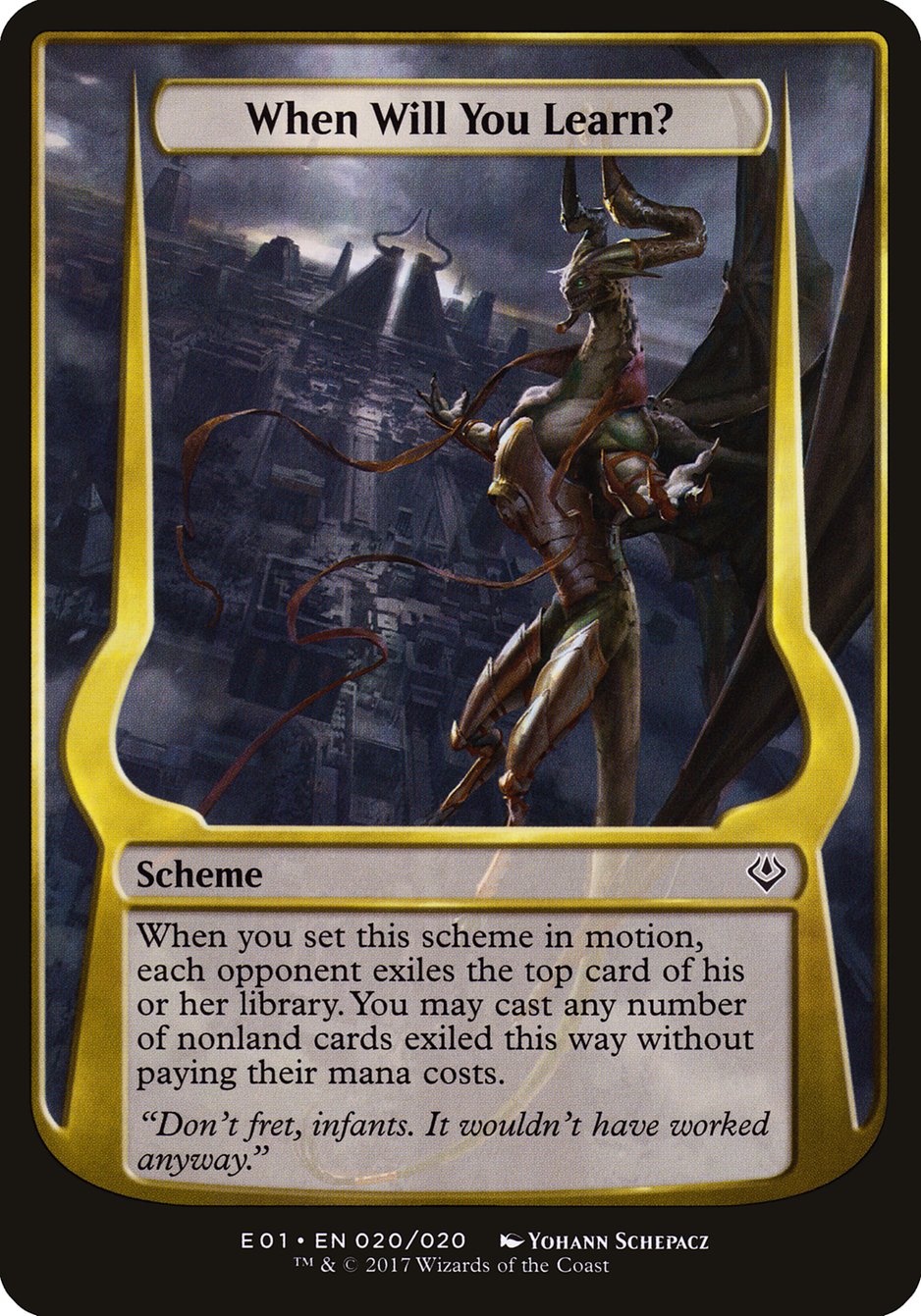 When Will You Learn? (Schemes) [Archenemy: Nicol Bolas Schemes] MTG Single Magic: The Gathering | Red Claw Gaming