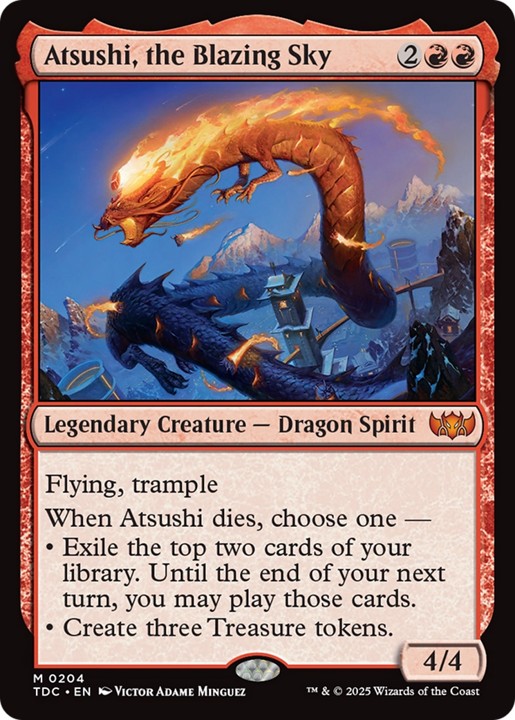 Atsushi, the Blazing Sky [Tarkir: Dragonstorm Commander] MTG Single Magic: The Gathering | Red Claw Gaming