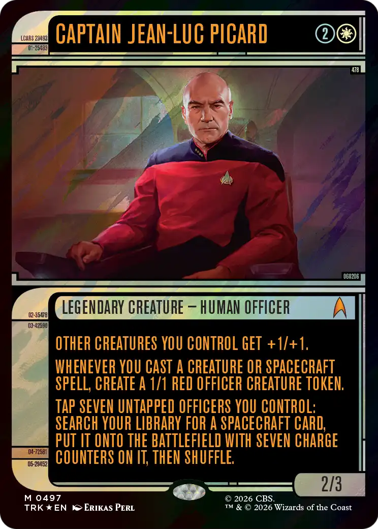 Captain Jean-Luc Picard (Showcase) (Surge Foil) [Star Trek] MTG Single Magic: The Gathering | Red Claw Gaming