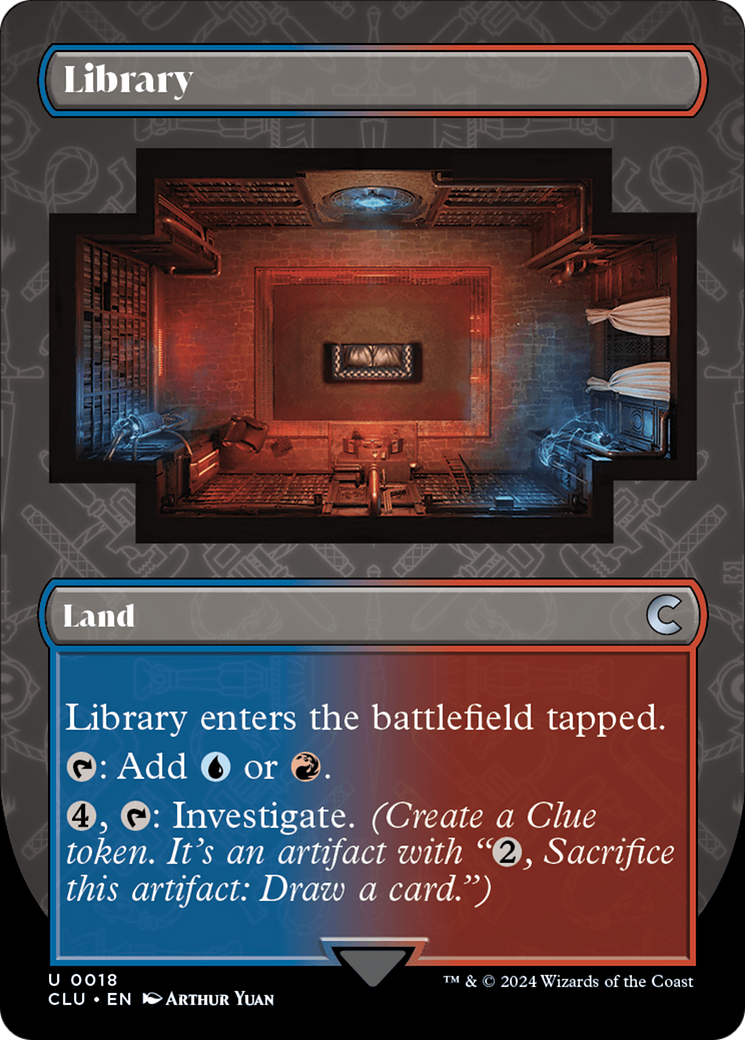 Library (Borderless) [Ravnica: Clue Edition] MTG Single Magic: The Gathering | Red Claw Gaming