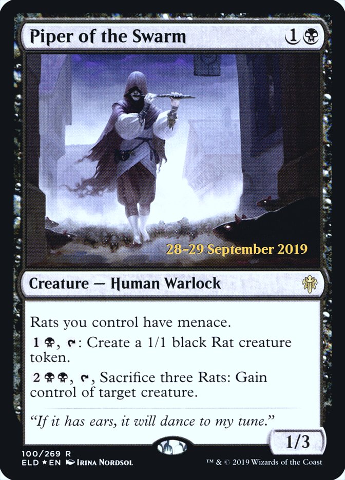 Piper of the Swarm [Throne of Eldraine Prerelease Promos] MTG Single Magic: The Gathering | Red Claw Gaming