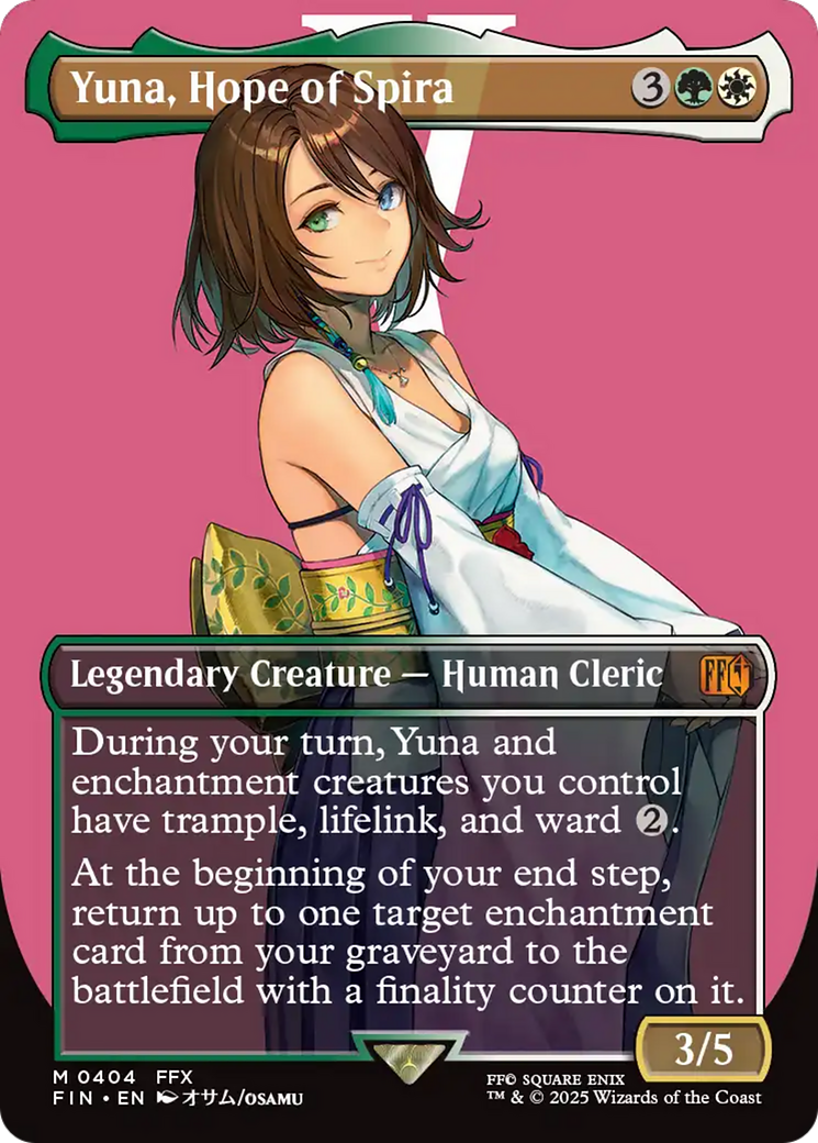 Yuna, Hope of Spira (Borderless) [FINAL FANTASY] MTG Single Magic: The Gathering | Red Claw Gaming