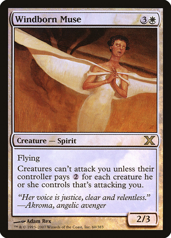Windborn Muse (Premium Foil) [Tenth Edition] MTG Single Magic: The Gathering | Red Claw Gaming