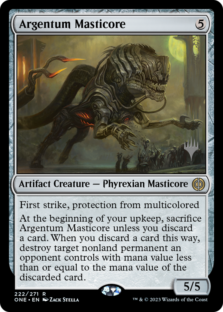 Argentum Masticore (Promo Pack) [Phyrexia: All Will Be One Promos] MTG Single Magic: The Gathering | Red Claw Gaming