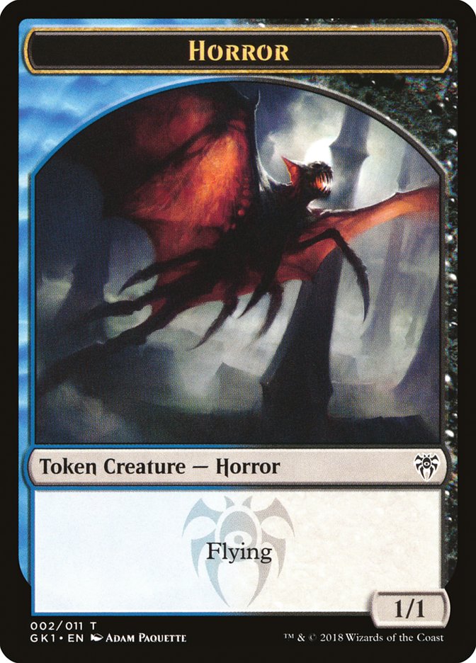 Copy // Horror Double-Sided Token [Guilds of Ravnica Guild Kit Tokens] MTG Single Magic: The Gathering | Red Claw Gaming