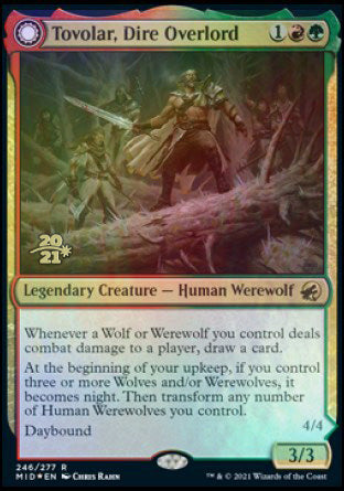 Tovolar, Dire Overlord // Tovolar, the Midnight Scourge [Innistrad: Midnight Hunt Prerelease Promos] MTG Single Magic: The Gathering | Red Claw Gaming