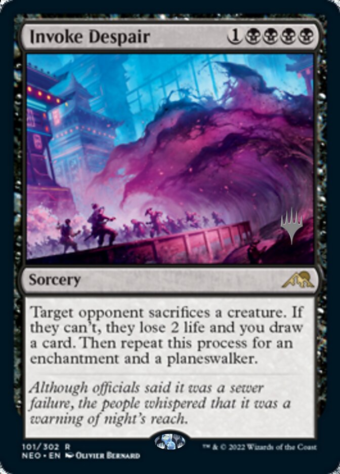 Invoke Despair (Promo Pack) [Kamigawa: Neon Dynasty Promos] MTG Single Magic: The Gathering | Red Claw Gaming