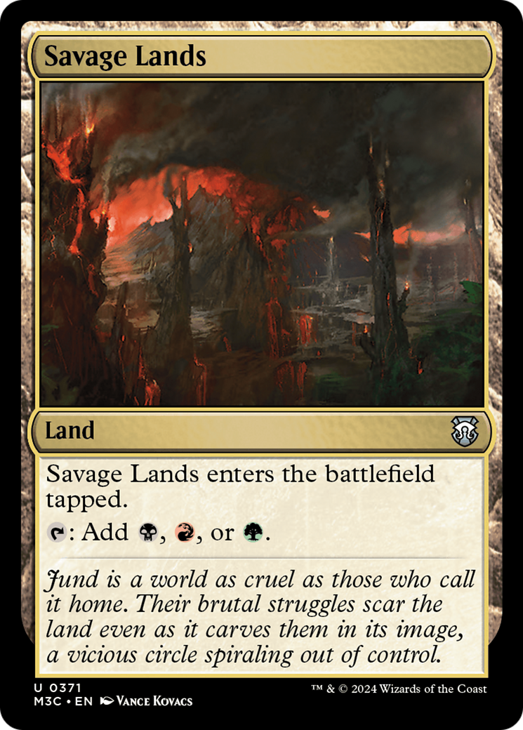 Savage Lands (Ripple Foil) [Modern Horizons 3 Commander] MTG Single Magic: The Gathering | Red Claw Gaming