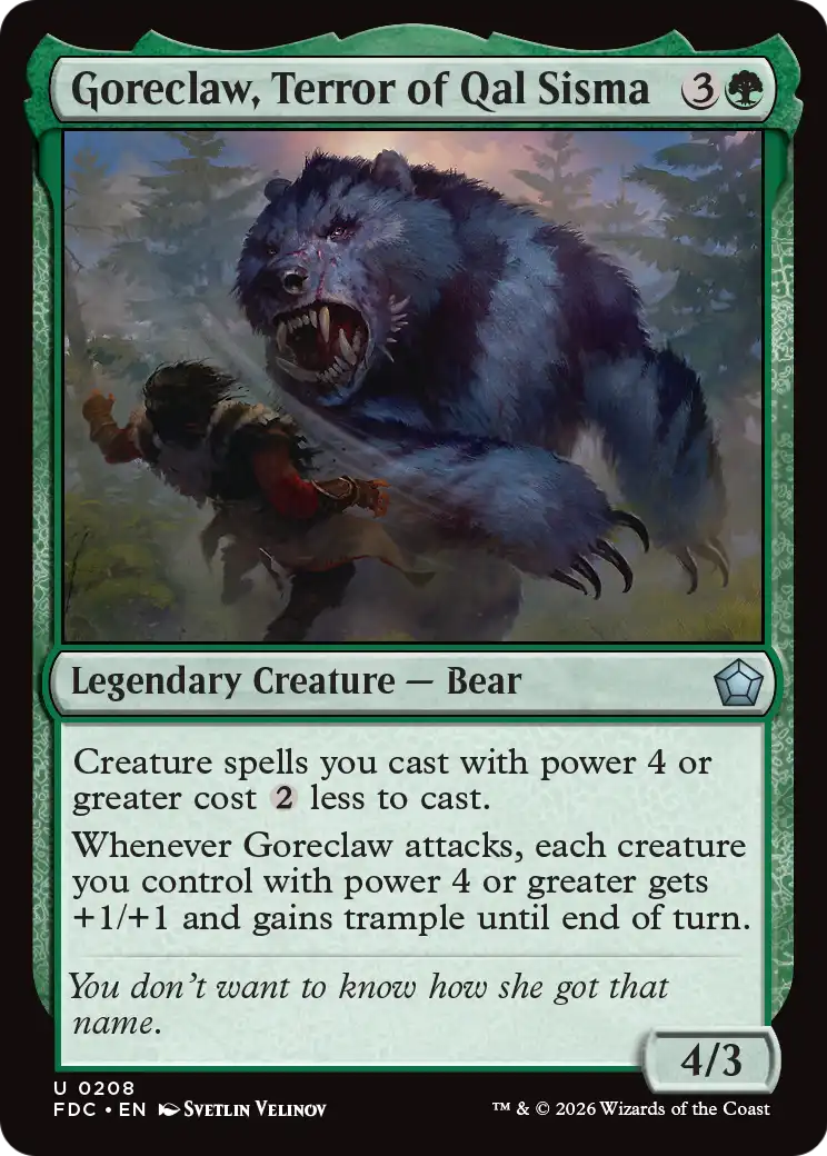 Goreclaw, Terror of Qal Sisma [Foundations Commander] | Red Claw Gaming