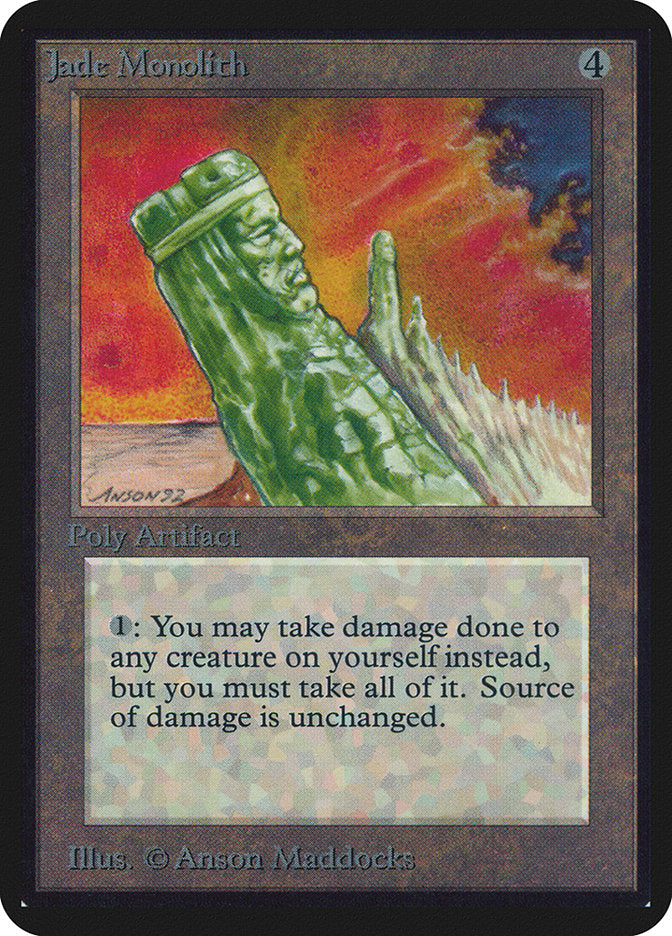 Jade Monolith [Alpha Edition] MTG Single Magic: The Gathering | Red Claw Gaming