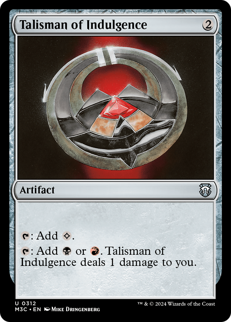 Talisman of Indulgence [Modern Horizons 3 Commander] MTG Single Magic: The Gathering | Red Claw Gaming