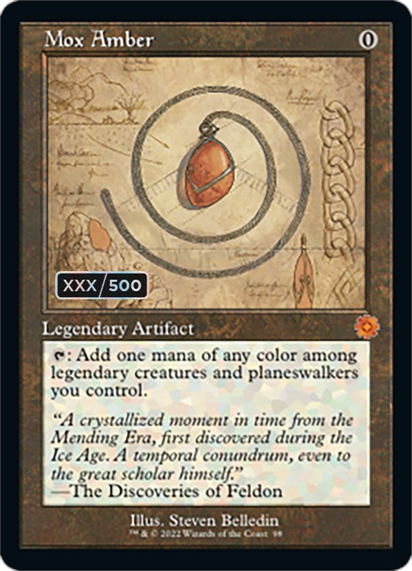 Mox Amber (Retro Schematic) (Serialized) [The Brothers' War Retro Artifacts] MTG Single Magic: The Gathering | Red Claw Gaming