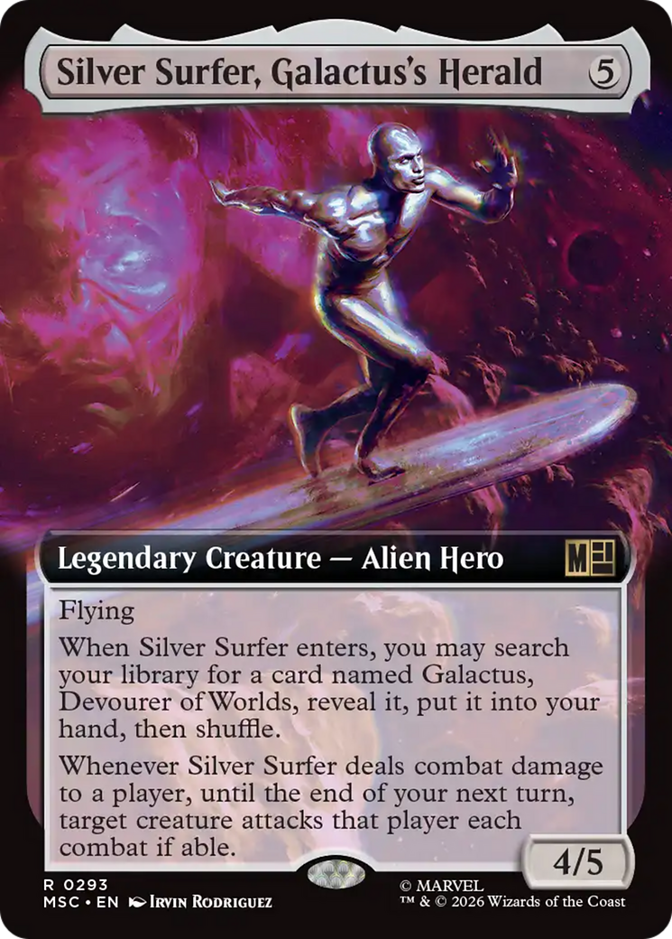 Silver Surfer, Galactus's Herald (Extended Art) [Marvel Super Heroes Commander] | Red Claw Gaming