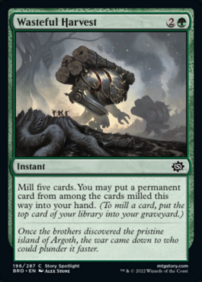 Wasteful Harvest [The Brothers' War] MTG Single Magic: The Gathering | Red Claw Gaming