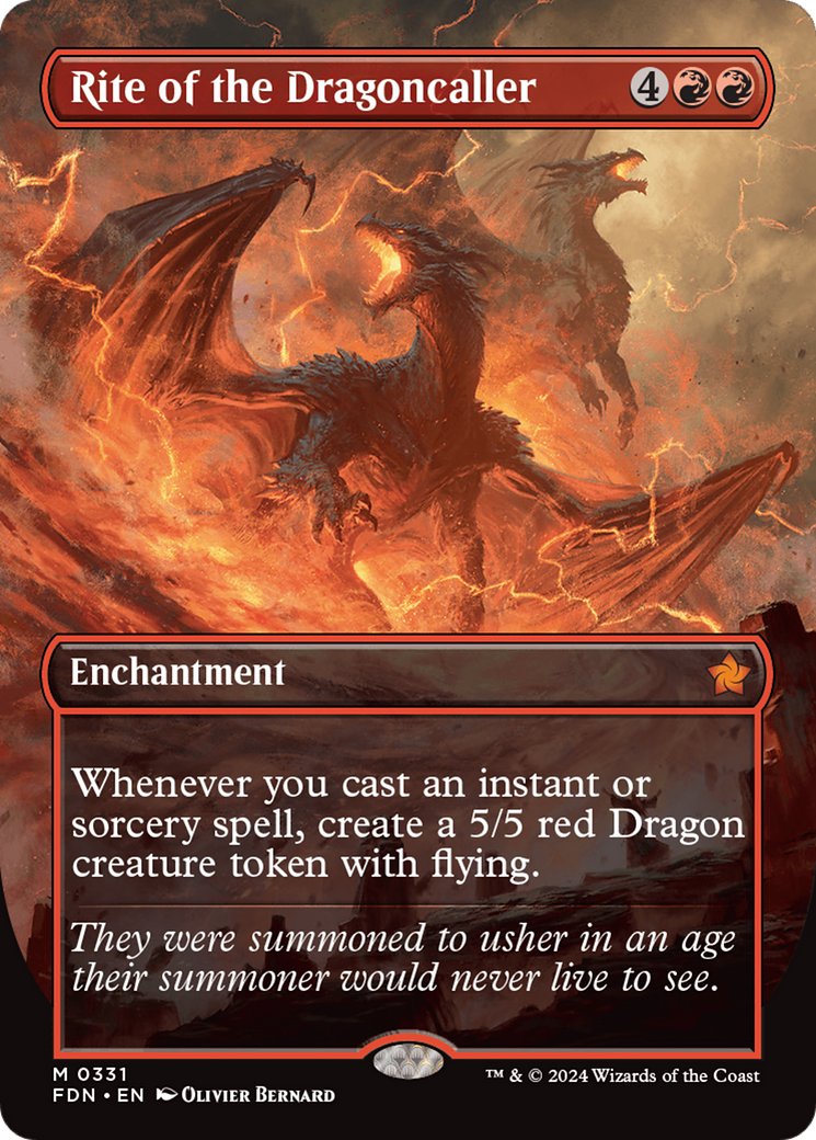 Rite of the Dragoncaller (Borderless) [Foundations] MTG Single Magic: The Gathering | Red Claw Gaming