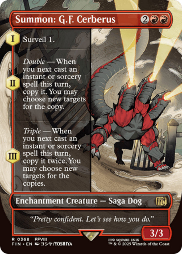 Summon: G.F. Cerberus (Borderless) [FINAL FANTASY] MTG Single Magic: The Gathering | Red Claw Gaming