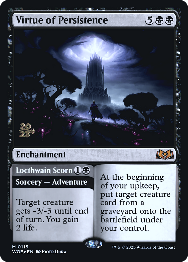Virtue of Persistence // Locthwain Scorn [Wilds of Eldraine Prerelease Promos] MTG Single Magic: The Gathering | Red Claw Gaming