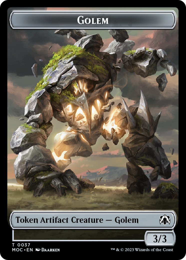 Golem // Clue Double-Sided Token [March of the Machine Commander Tokens] MTG Single Magic: The Gathering | Red Claw Gaming