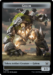 Golem // Blood Double-Sided Token [March of the Machine Commander Tokens] MTG Single Magic: The Gathering | Red Claw Gaming