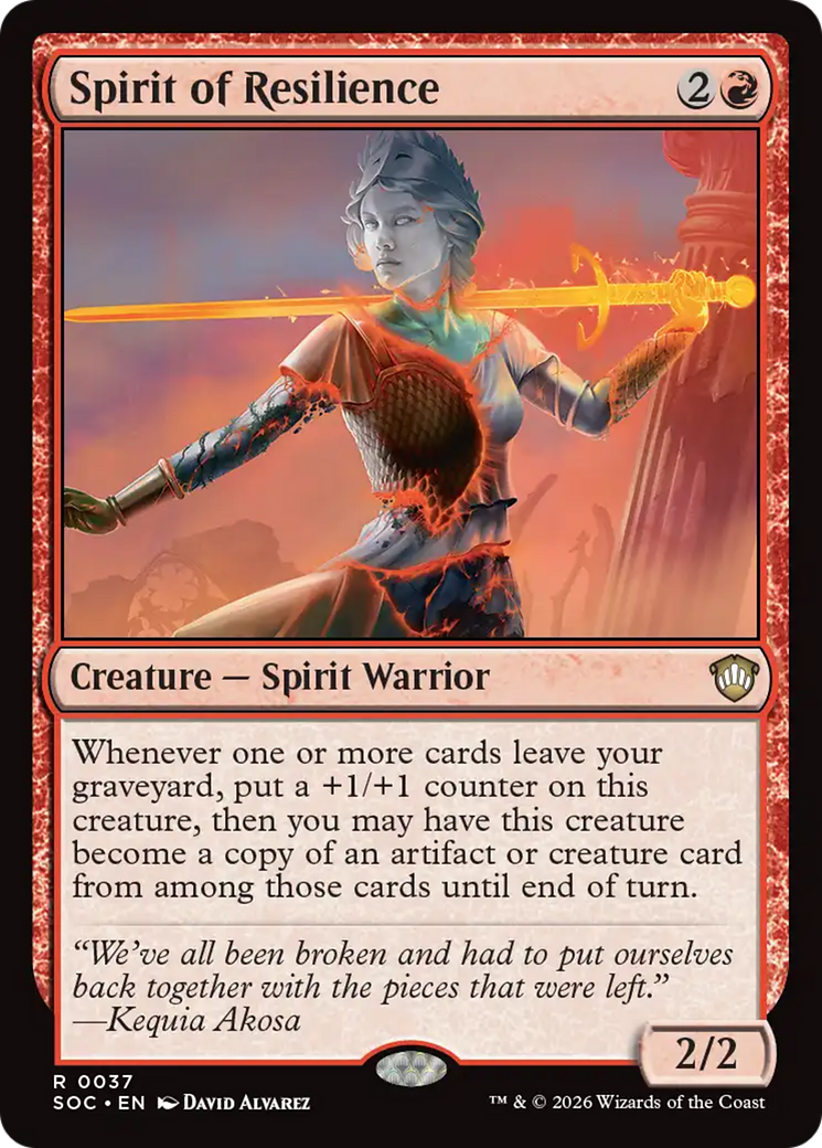 Spirit of Resilience [Secrets of Strixhaven Commander] MTG Single Magic: The Gathering | Red Claw Gaming