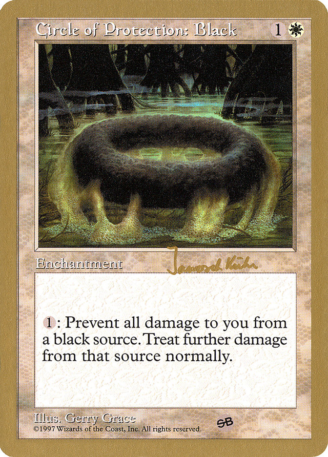 Circle of Protection: Black (Janosch Kuhn) (SB) [World Championship Decks 1997] MTG Single Magic: The Gathering | Red Claw Gaming