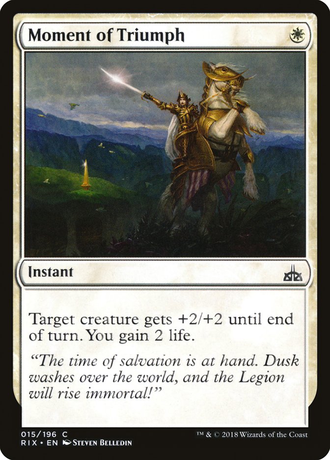Moment of Triumph [Rivals of Ixalan] MTG Single Magic: The Gathering | Red Claw Gaming