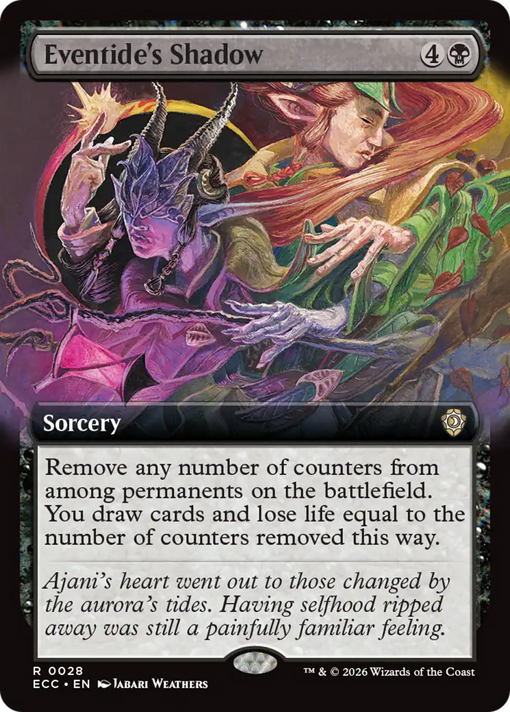 Eventide's Shadow (Extended Art) [Lorwyn Eclipsed Commander] MTG Single Magic: The Gathering | Red Claw Gaming