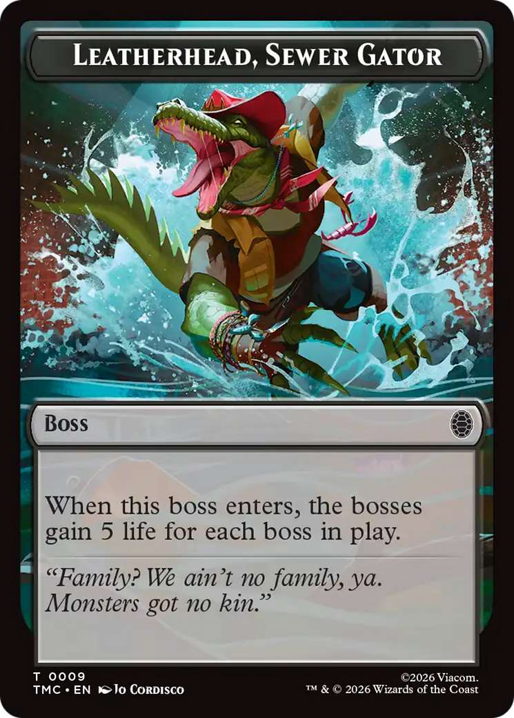 Leatherhead, Sewer Gator [Teenage Mutant Ninja Turtles Commander Tokens] MTG Single Magic: The Gathering | Red Claw Gaming
