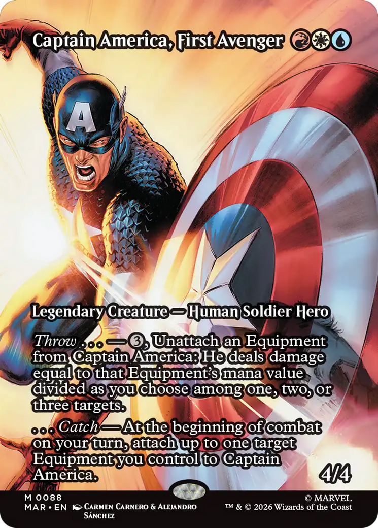 Captain America, First Avenger (Borderless) [Marvel Universe: Eternal-Legal] | Red Claw Gaming