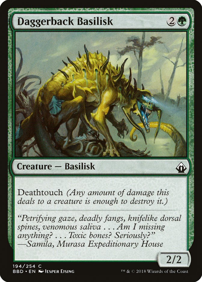 Daggerback Basilisk [Battlebond] MTG Single Magic: The Gathering | Red Claw Gaming